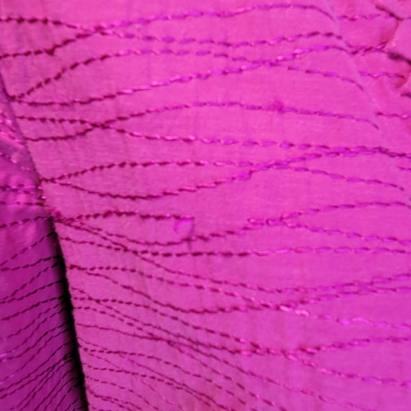 Womans Chicos Pink Embroidered Unconstructed jacket Size 2 - Picture 3 of 11